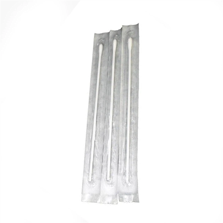 Disposable Sterile Specimen Collection 80mm 30mm Nylon Flocked Throat Nasal Swab